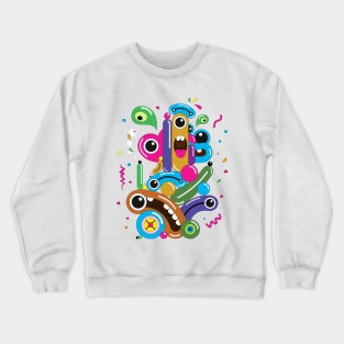 Bright cartoon doodle Crewneck Sweatshirt